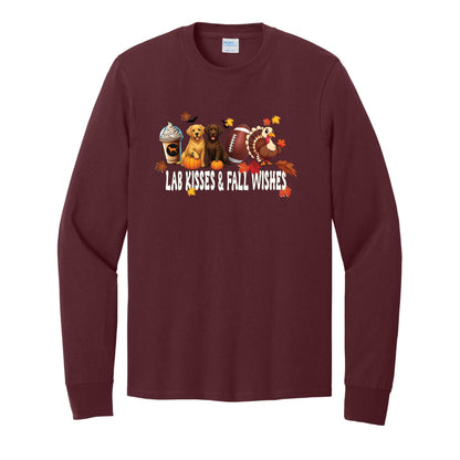 Lab Fall Wishes Port & Co™ PC54LS Long Sleeve Core Cotton Tee