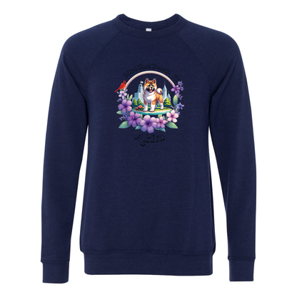 IL Akita Bella+Canvas Raglan Crewneck Sweatshirt Light Colors