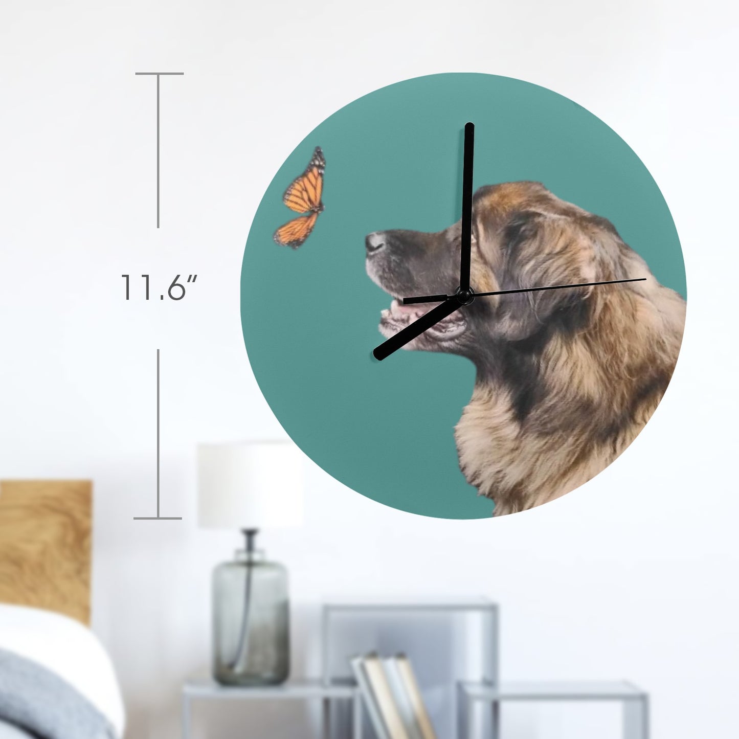 Leonberger Butterfly Clock