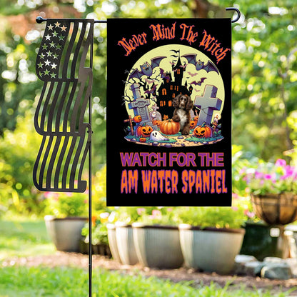 sporting Halloween garden flag