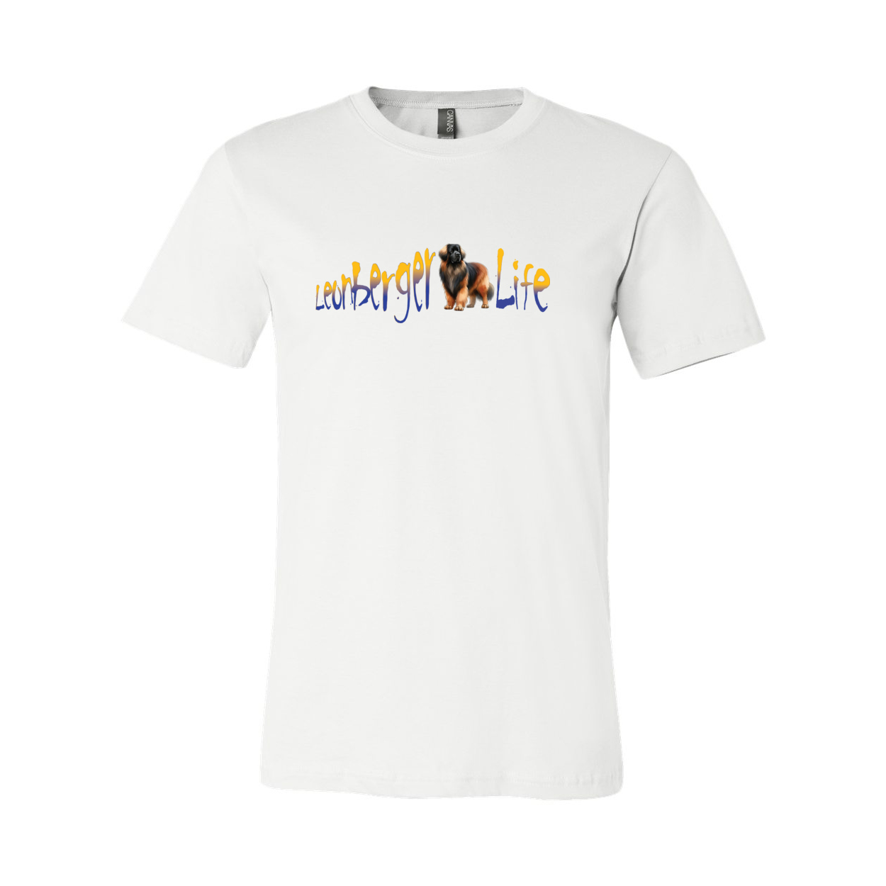 Leonberger Life YellowBlue Unisex Short Sleeve Jersey Tee