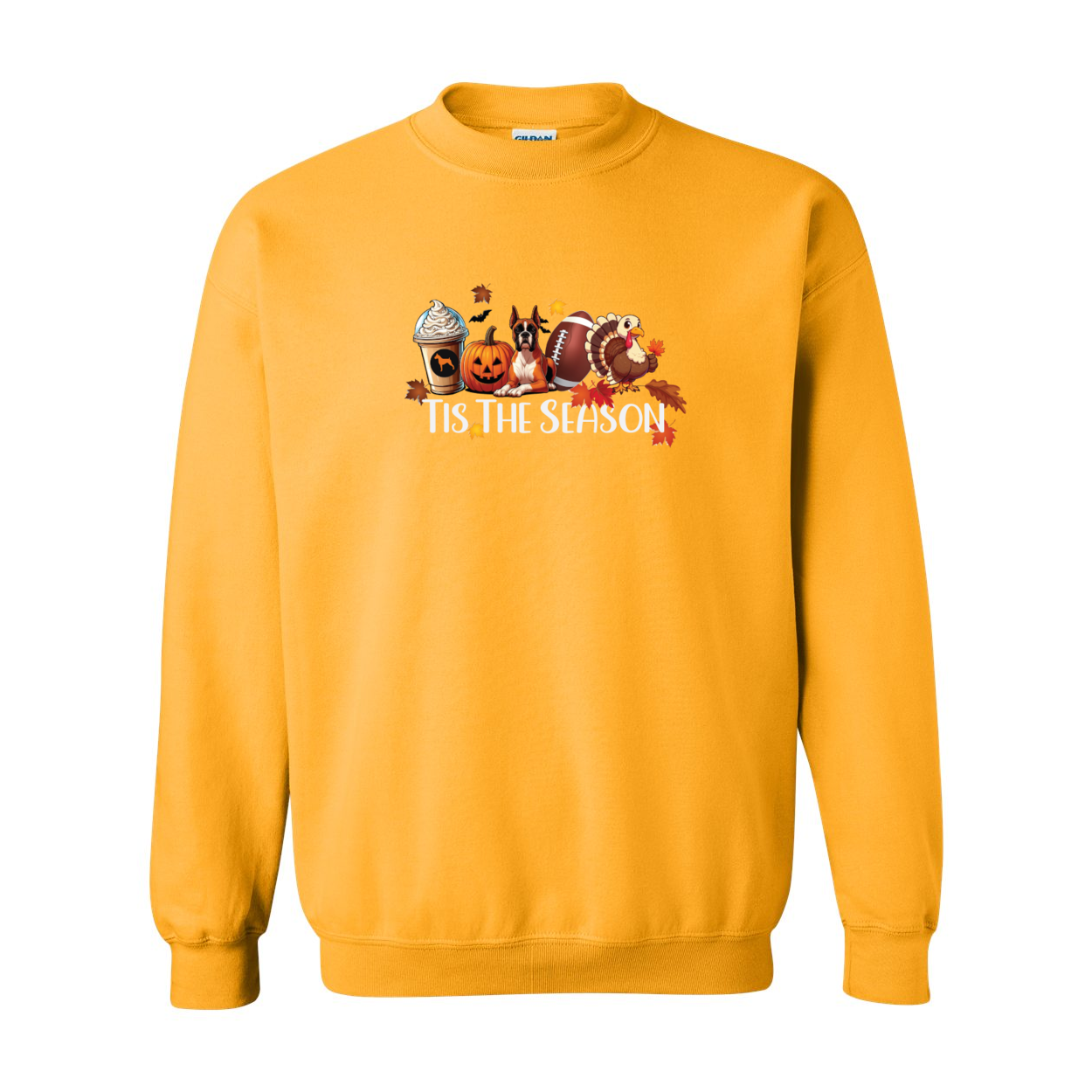 Boxer Tis The Season Turkey Heavy Blend Crewneck Sweatshirt