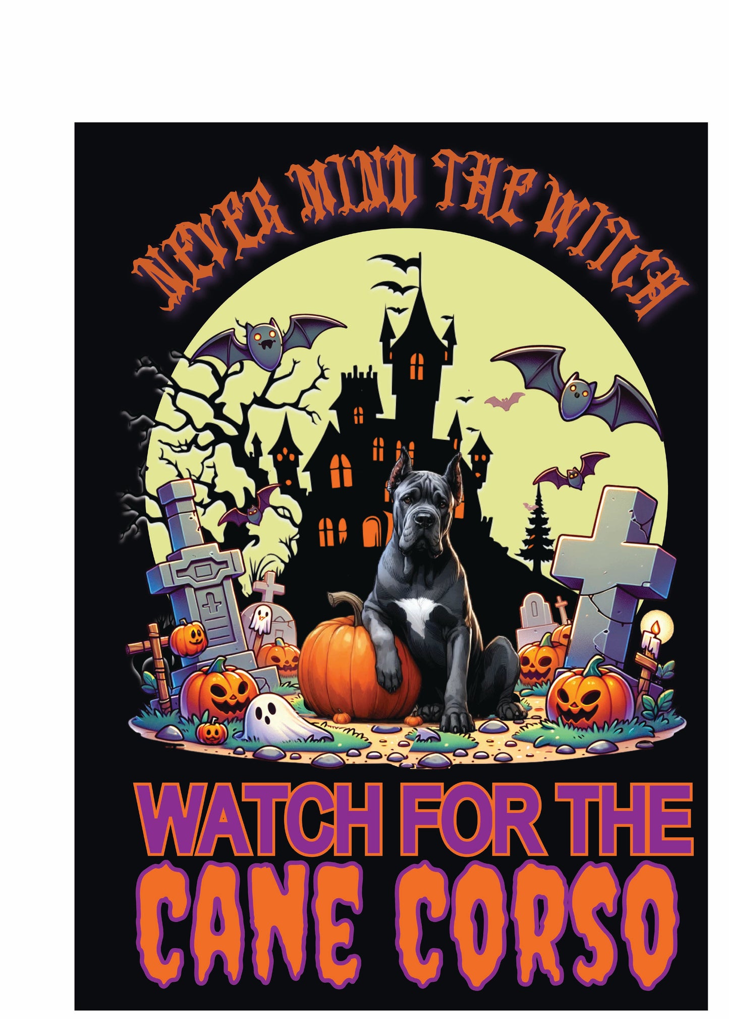 Halloween Working Dog Breeds Garden Flag