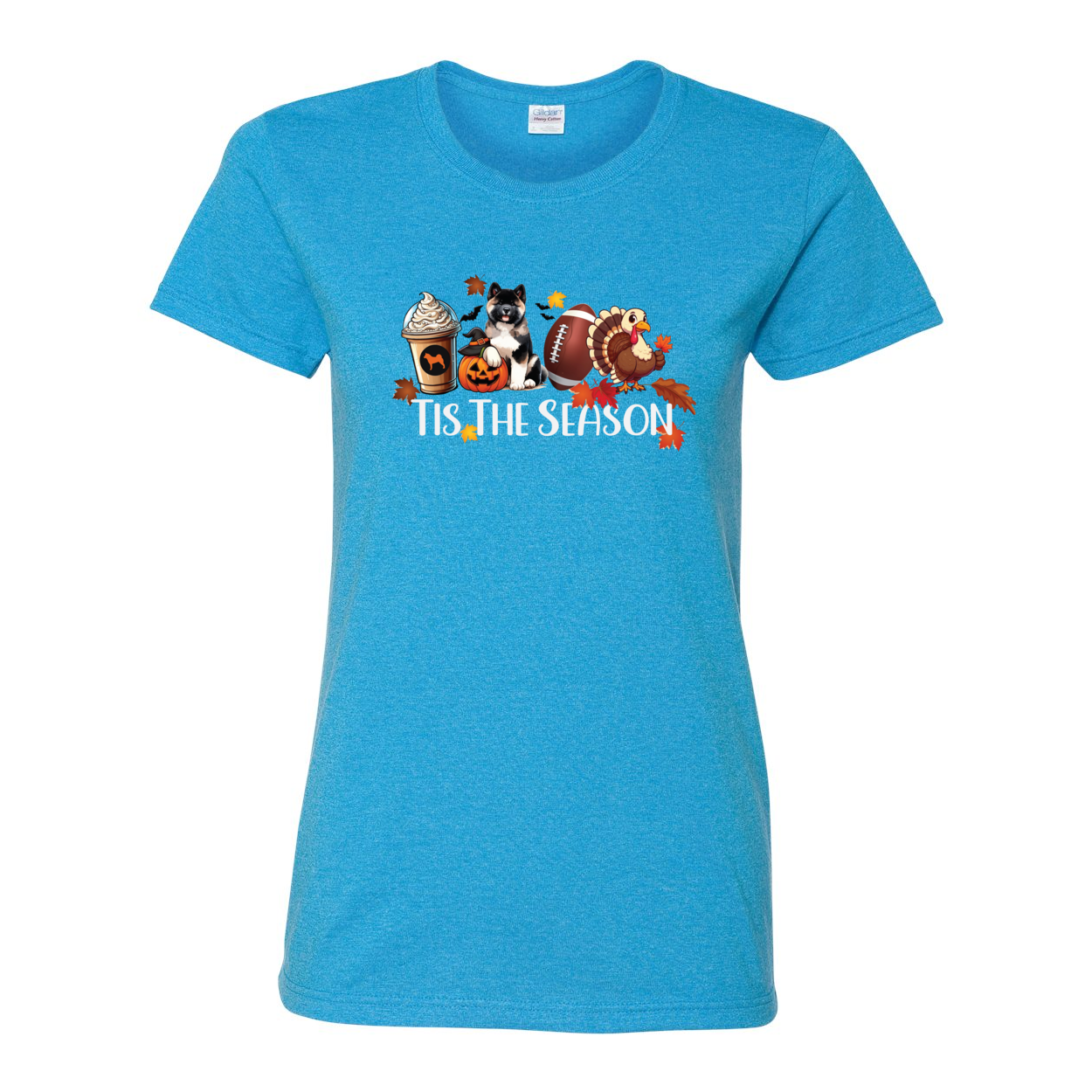 Tis The Season Akita Turkey Heavy Cotton Women's Short Sleeve T-Shirt