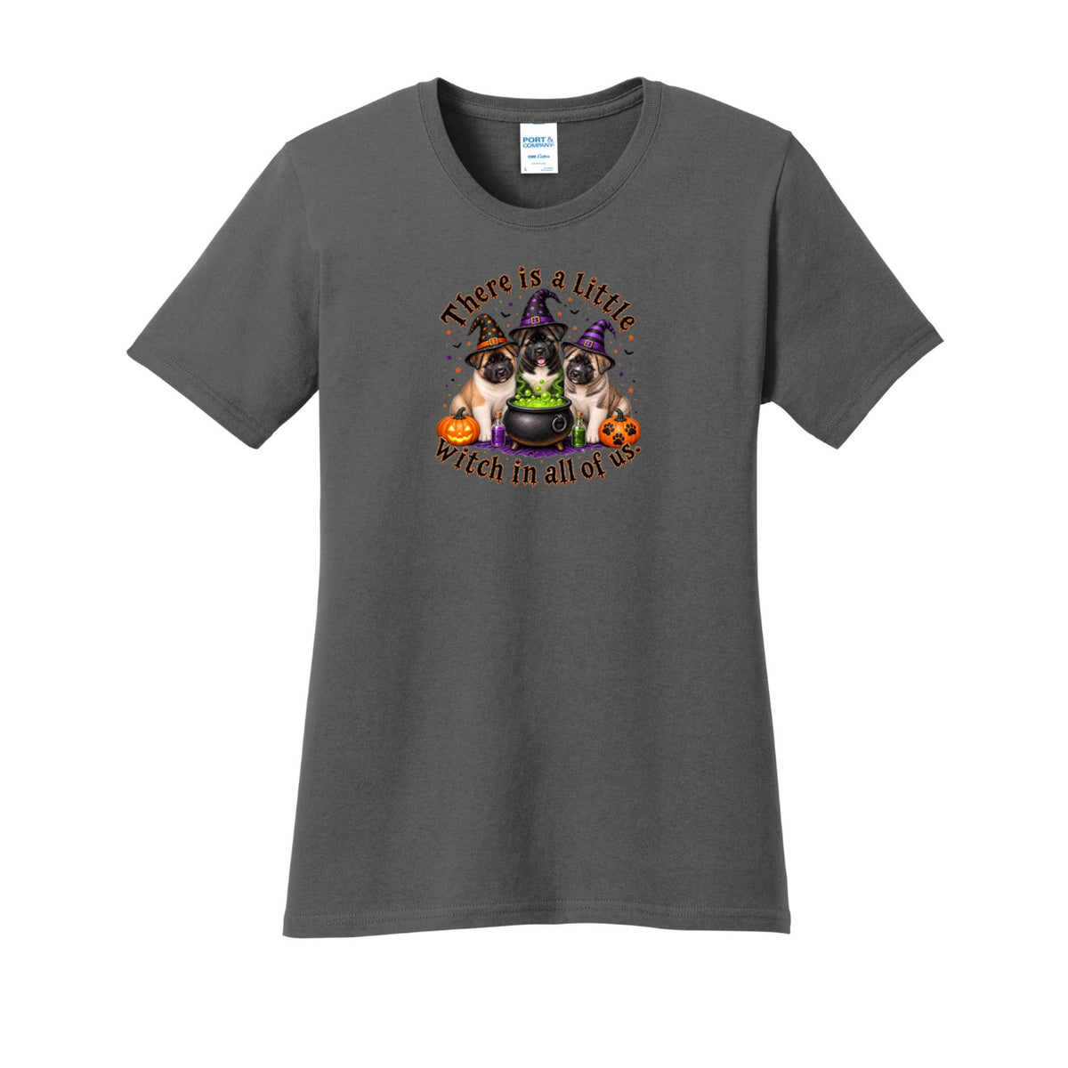Little Witch in All Port & Co™ LPC54 Women's Core Cotton Tee