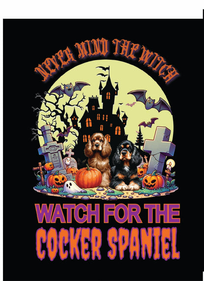 sporting Halloween garden flag