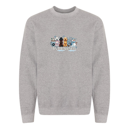 Poodle Tis The Season Winter Heavy Blend Crewneck Sweatshirt