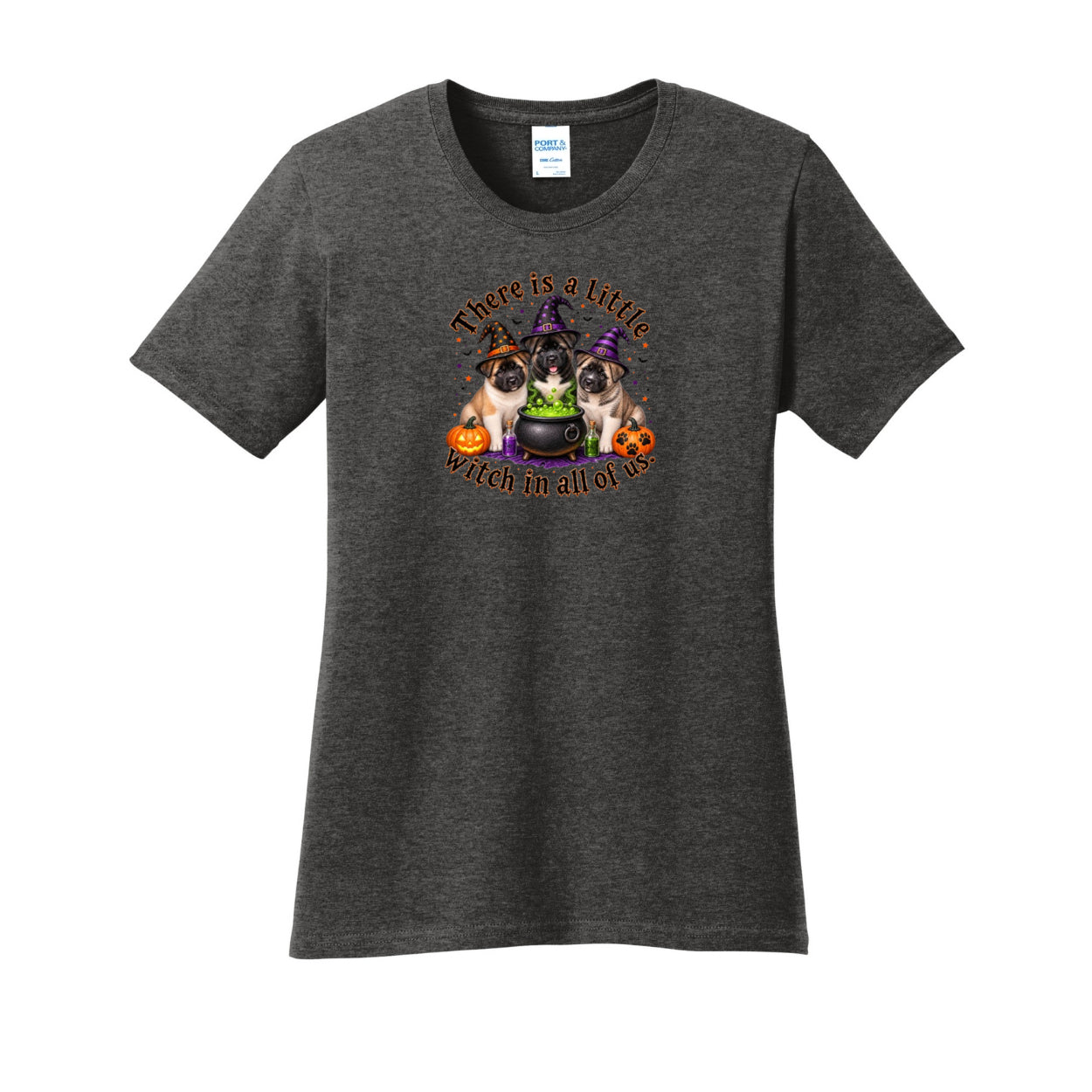 Little Witch in All Port & Co™ LPC54 Women's Core Cotton Tee