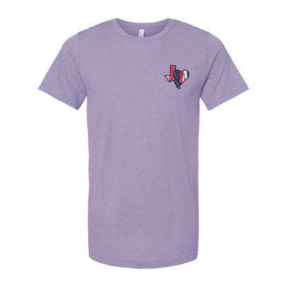 Texas Heart Akita Front/Back Unisex Short Sleeve Jersey Tee