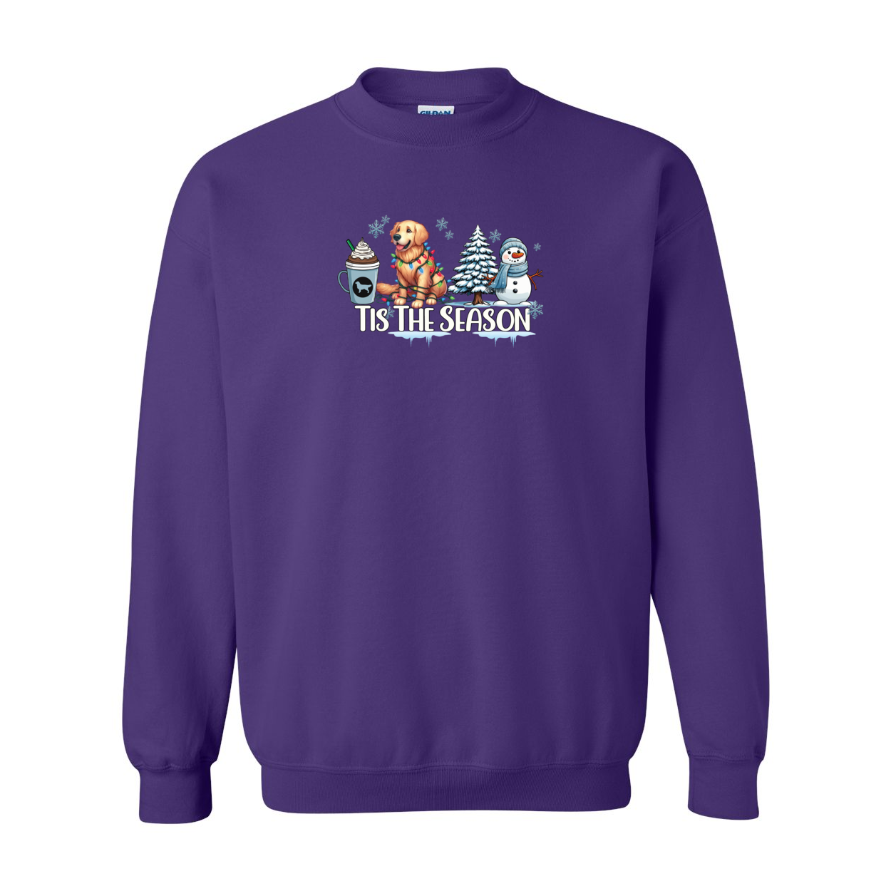 Golden Tis The Season Winter Heavy Blend Crewneck Sweatshirt