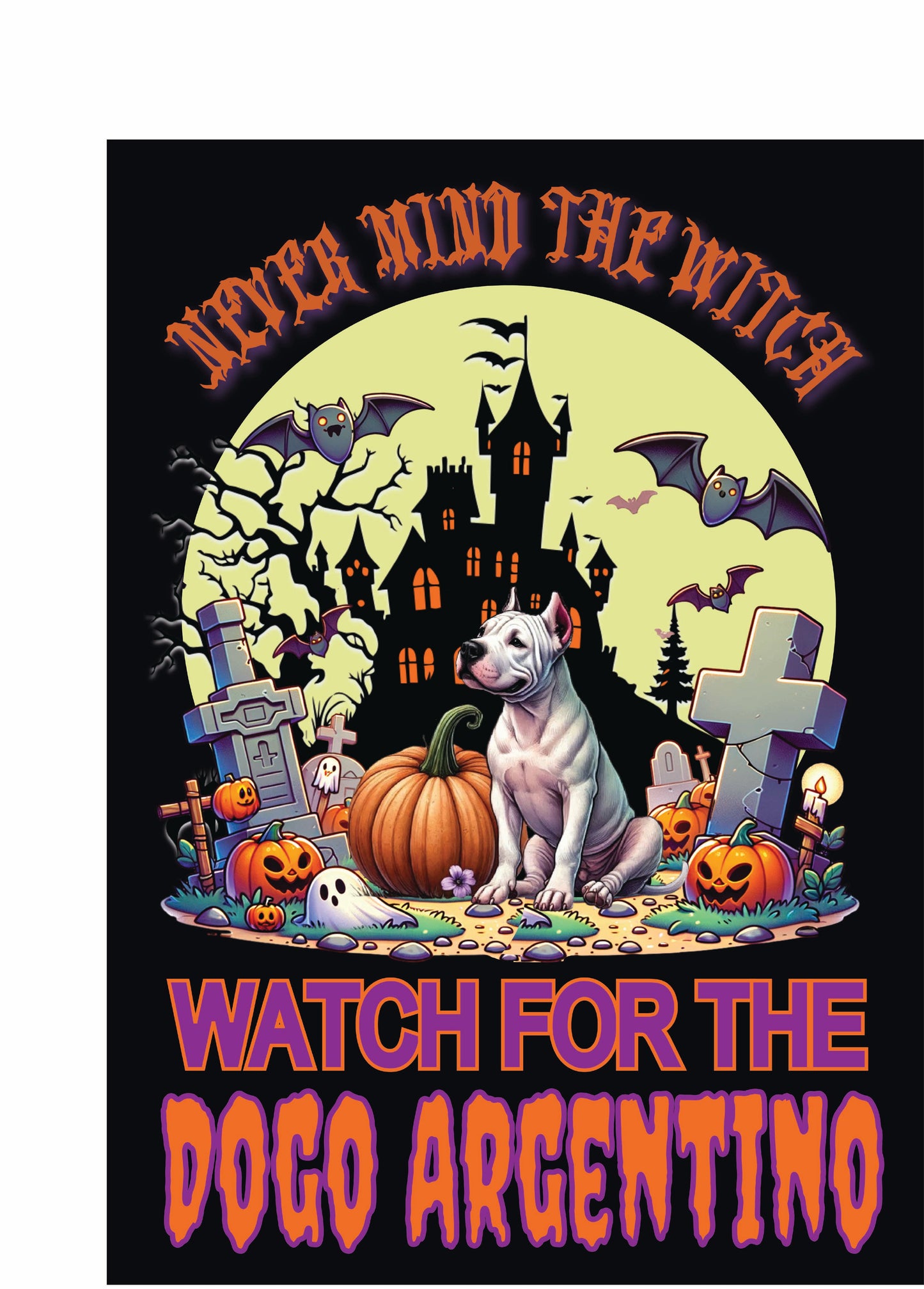 Halloween Working Dog Breeds Garden Flag