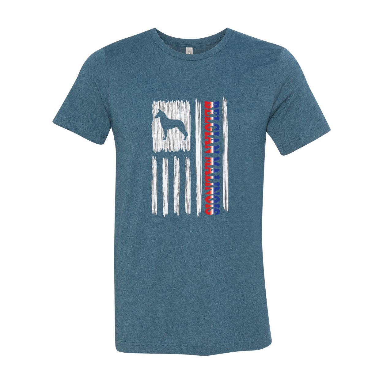 Belgian Malinois Vertical Flag RWB Unisex Short Sleeve Jersey Tee