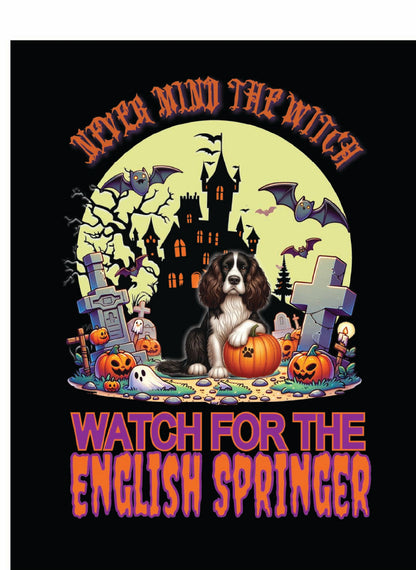 sporting Halloween garden flag