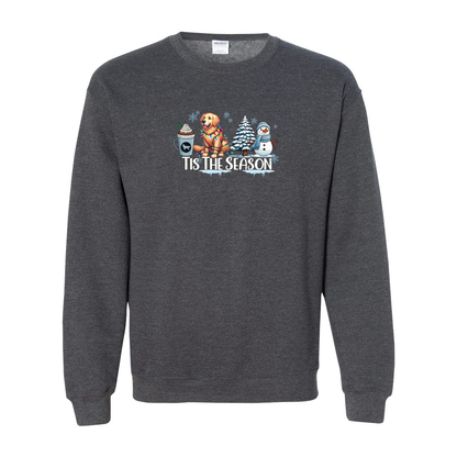 Golden Tis The Season Winter Heavy Blend Crewneck Sweatshirt