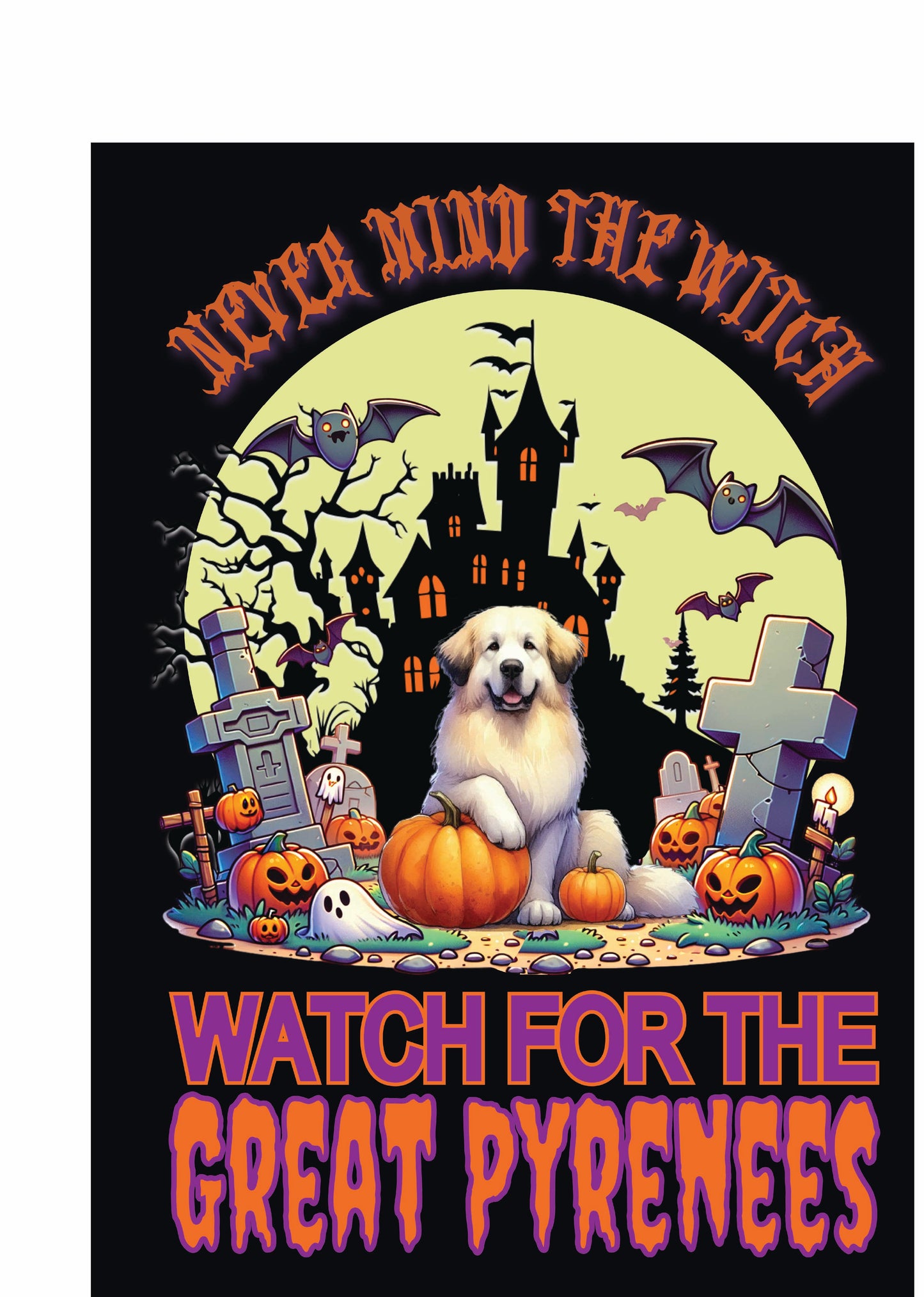 Halloween Working Dog Breeds Garden Flag