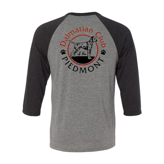 Dal Club Red black Front Back Unisex Three-Quarter Sleeve Baseball T-Shirt