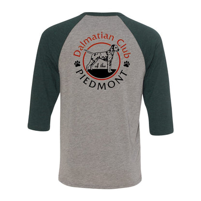 Dal Club Red black Front Back Unisex Three-Quarter Sleeve Baseball T-Shirt