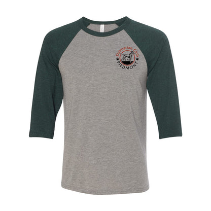 Dal Club Red black Front Back Unisex Three-Quarter Sleeve Baseball T-Shirt