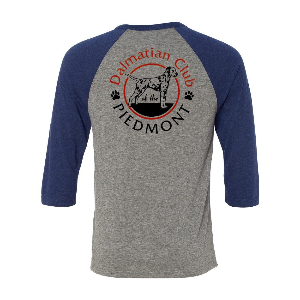 Dal Club Red black Front Back Unisex Three-Quarter Sleeve Baseball T-Shirt