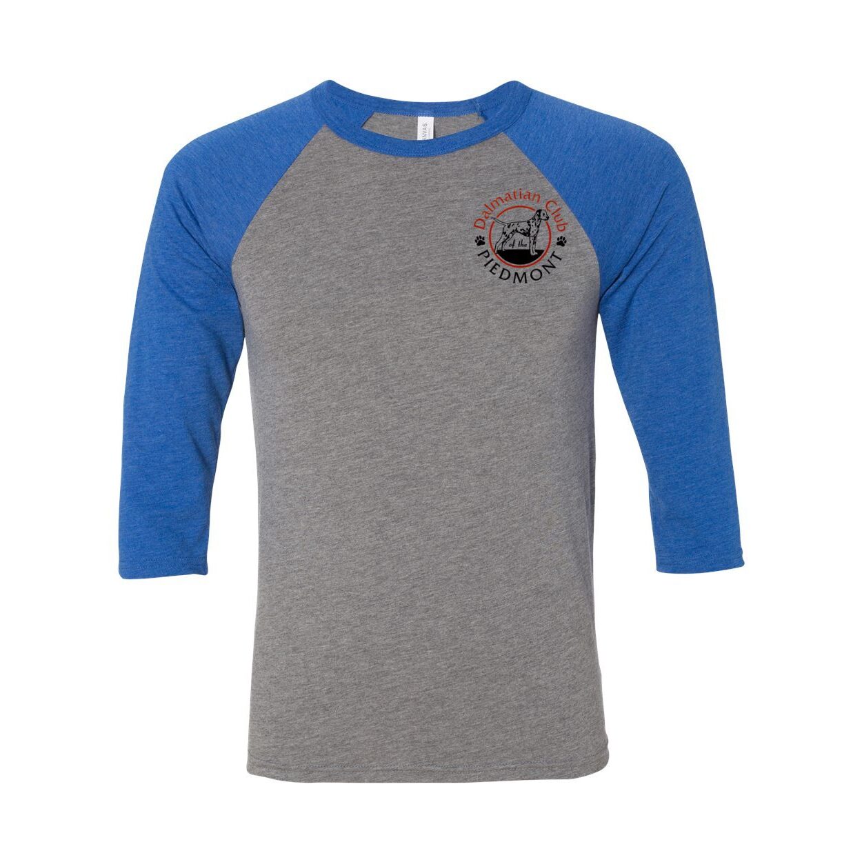 Dal Club Red black Front Back Unisex Three-Quarter Sleeve Baseball T-Shirt