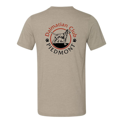 Dalmatian Club Red Black Unisex Short Sleeve V-Neck Jersey Tee