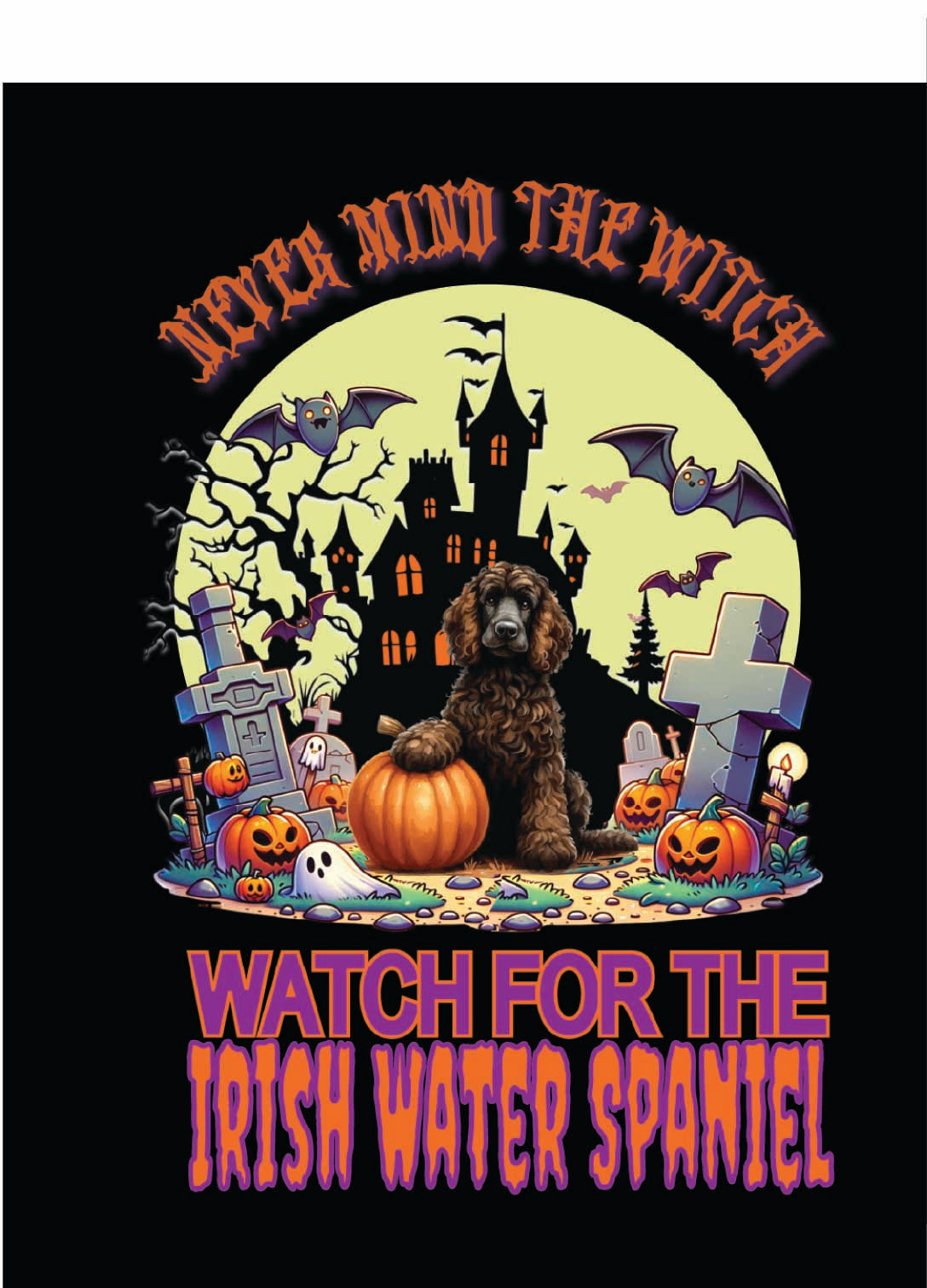 sporting Halloween garden flag