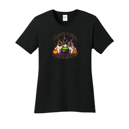 Little Witch in All Port & Co™ LPC54 Women's Core Cotton Tee