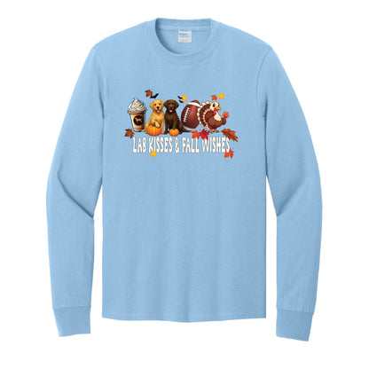 Lab Fall Wishes Port & Co™ PC54LS Long Sleeve Core Cotton Tee