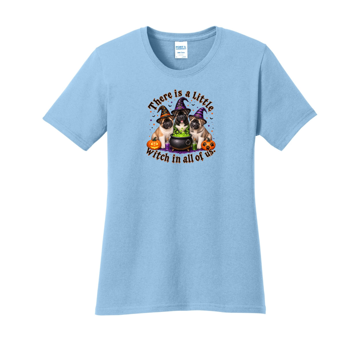 Little Witch in All Port & Co™ LPC54 Women's Core Cotton Tee