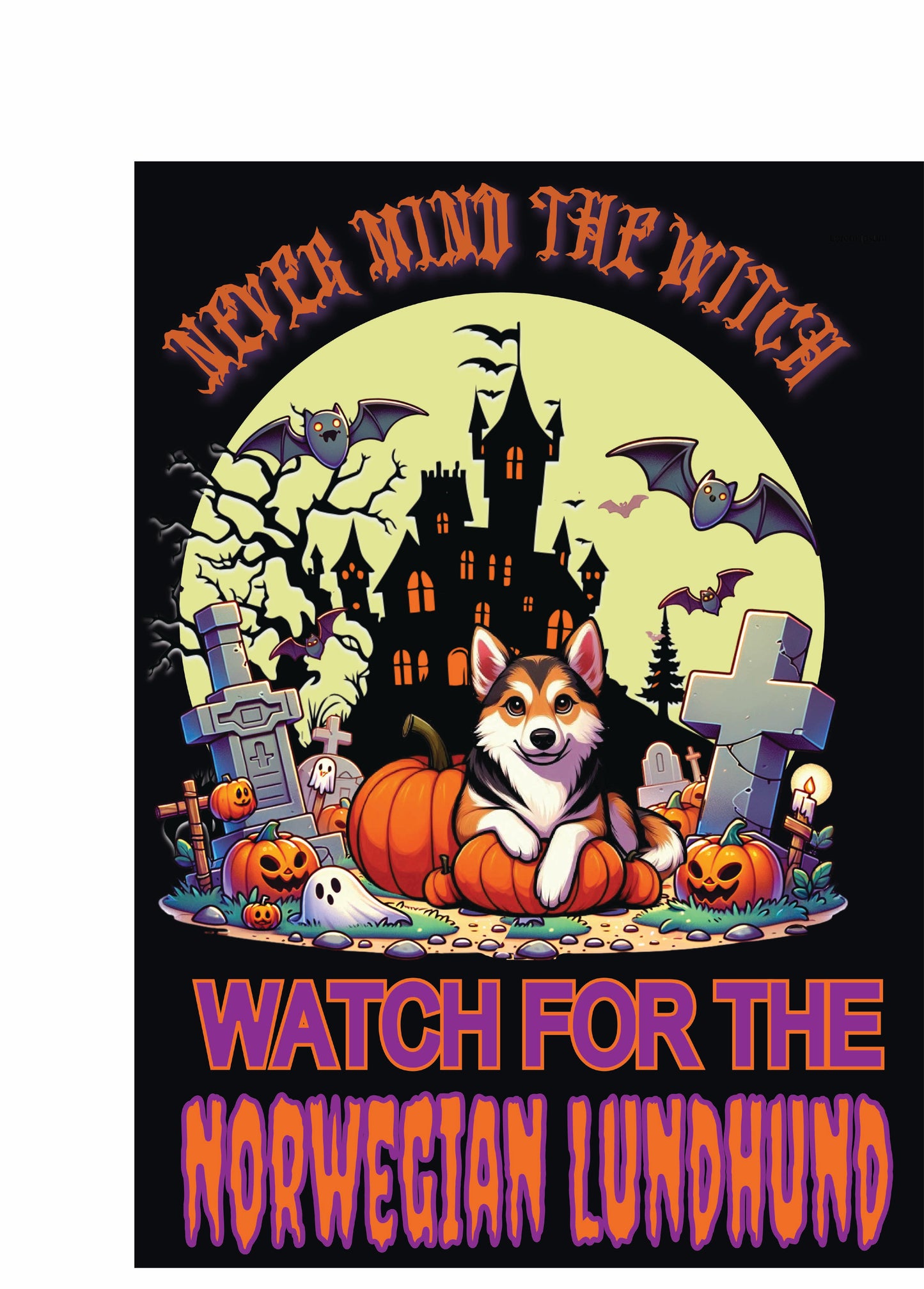 Halloween Non-Sporting Breed Garden Flags