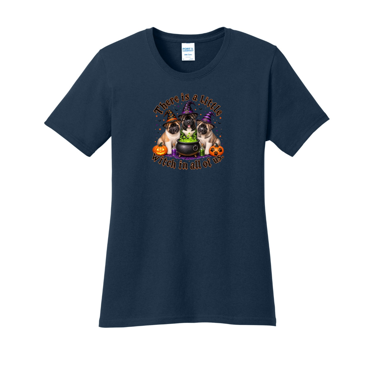 Little Witch in All Port & Co™ LPC54 Women's Core Cotton Tee