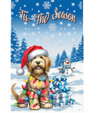 ’Tis The Season winter Otter Hound garden flag 12x18 in yard