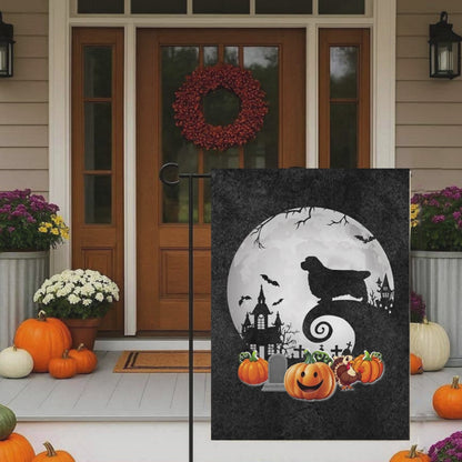 Sporting Group Dog Breed Halloween Garden Flag Gift Idea for Sporting Group Dog Lover Personalized Outdoor Yard Banner