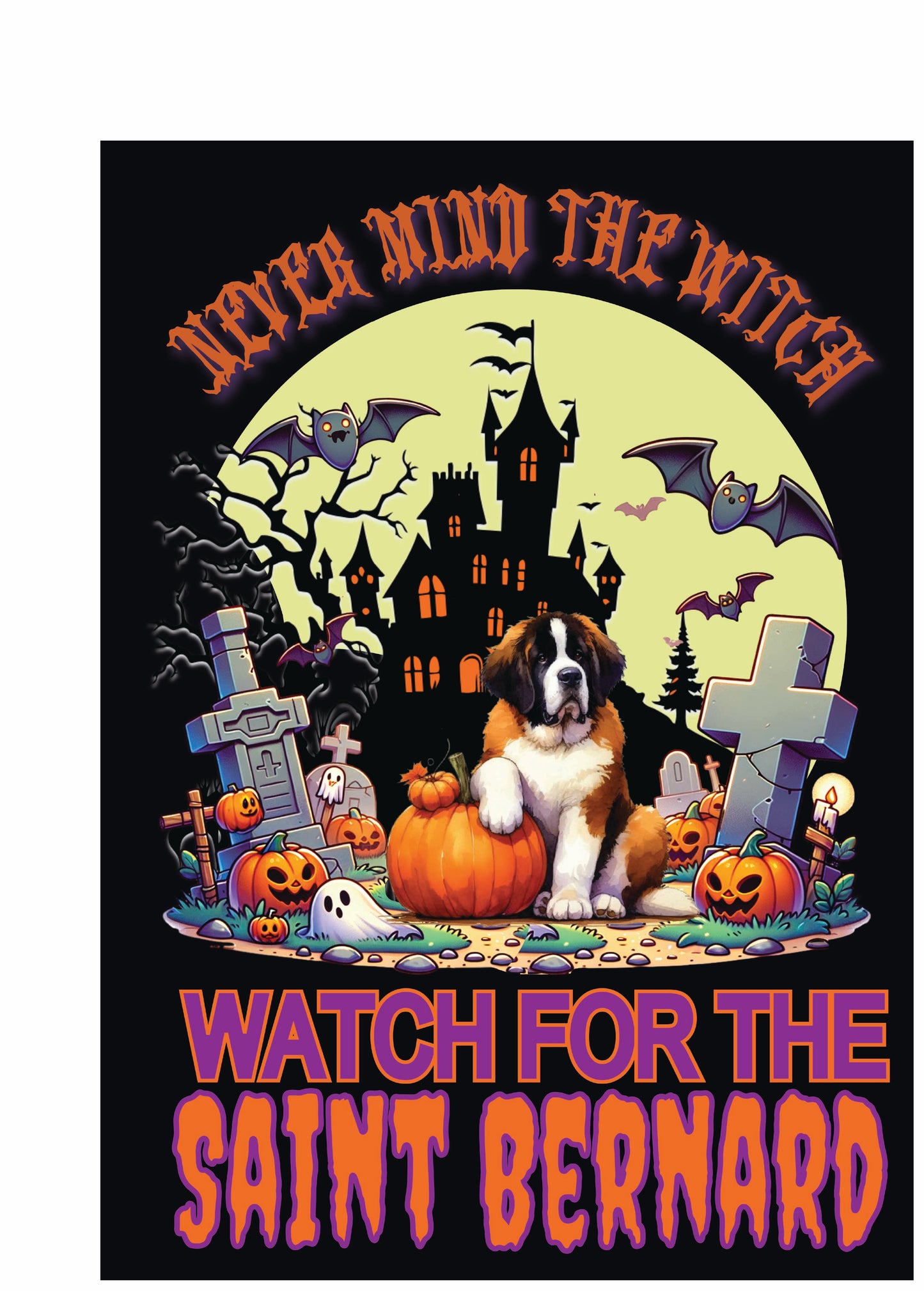 Halloween Working Dog Breeds Garden Flag