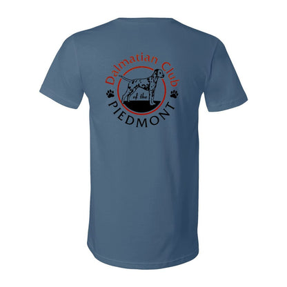 Dalmatian Club Red Black Unisex Short Sleeve V-Neck Jersey Tee