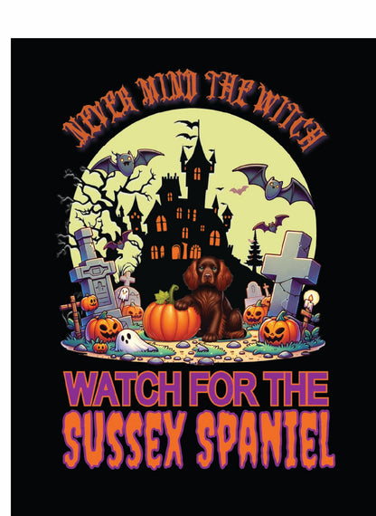 sporting Halloween garden flag