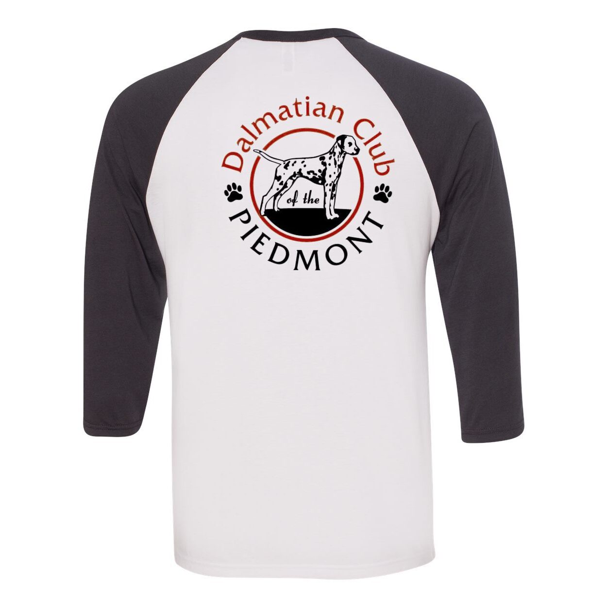 Dal Club Red black Front Back Unisex Three-Quarter Sleeve Baseball T-Shirt