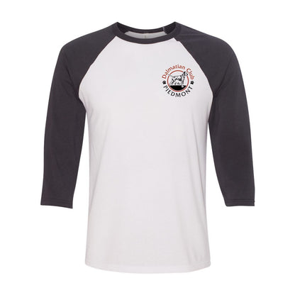 Dal Club Red black Front Back Unisex Three-Quarter Sleeve Baseball T-Shirt