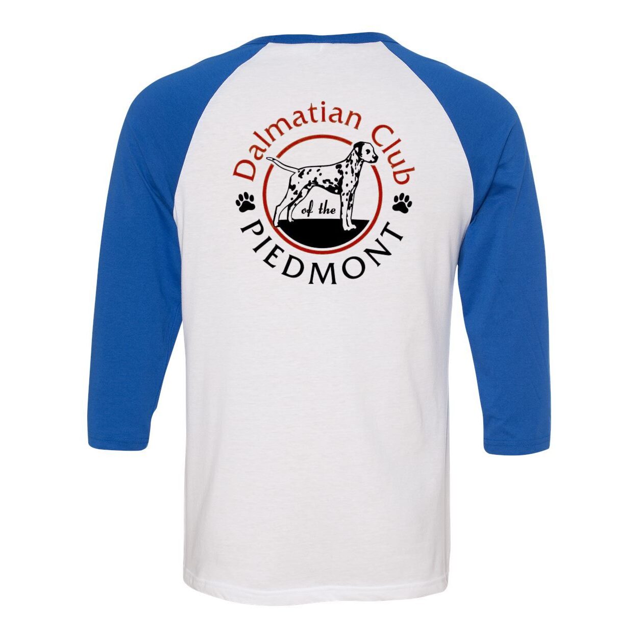 Dal Club Red black Front Back Unisex Three-Quarter Sleeve Baseball T-Shirt