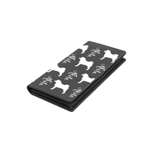 Leather Wallet 11 Slot Akita Design - WagALotBowWow