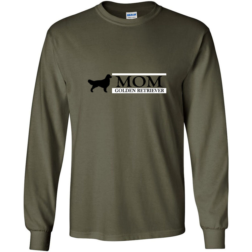 Golden Retriever Mom Black Unisex Ultra Cotton Long Sleeve T-Shirt