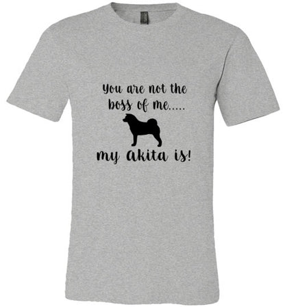 My Akita is Boss SS T-Shirt - WagALotBowWow