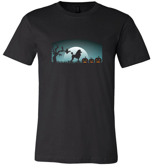 Poodle Halloween Pumpkin Scene Shirt