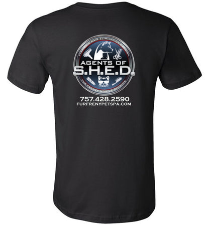 Kira SHED front and back logo with phone - WagALotBowWow