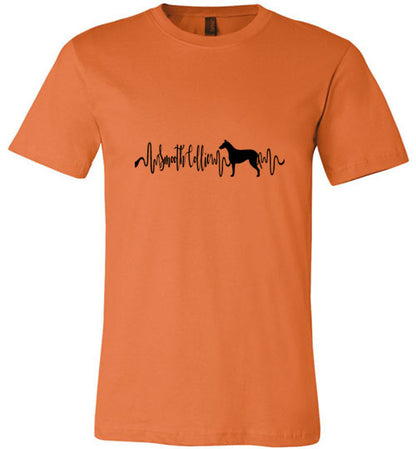 Smooth Collie Heartbeat Unisex Short Sleeve Shirt Black