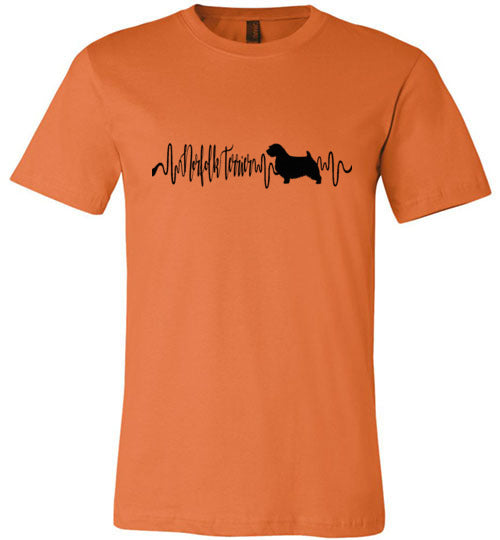 Norfolk Terrier Heartbeat Unisex Short Sleeve TShirt Black