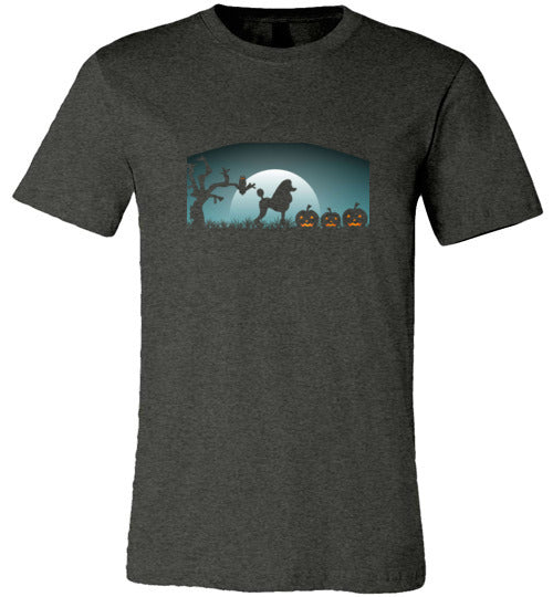 Poodle Halloween Pumpkin Scene Shirt