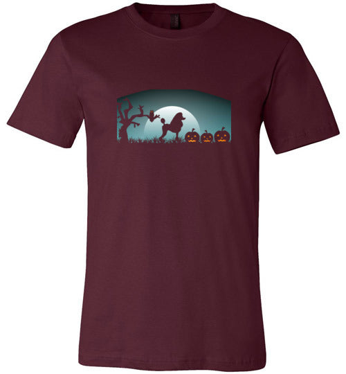 Poodle Halloween Pumpkin Scene Shirt