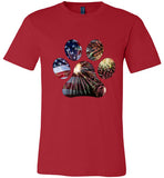 Patriotic Paw Adult Unisex Canvas T-Shirt