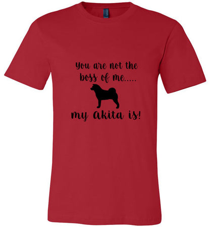 My Akita is Boss SS T-Shirt - WagALotBowWow